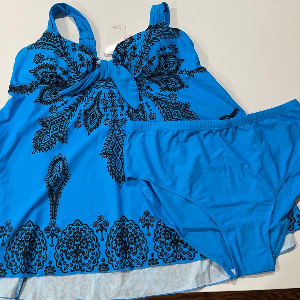 Blue tankini